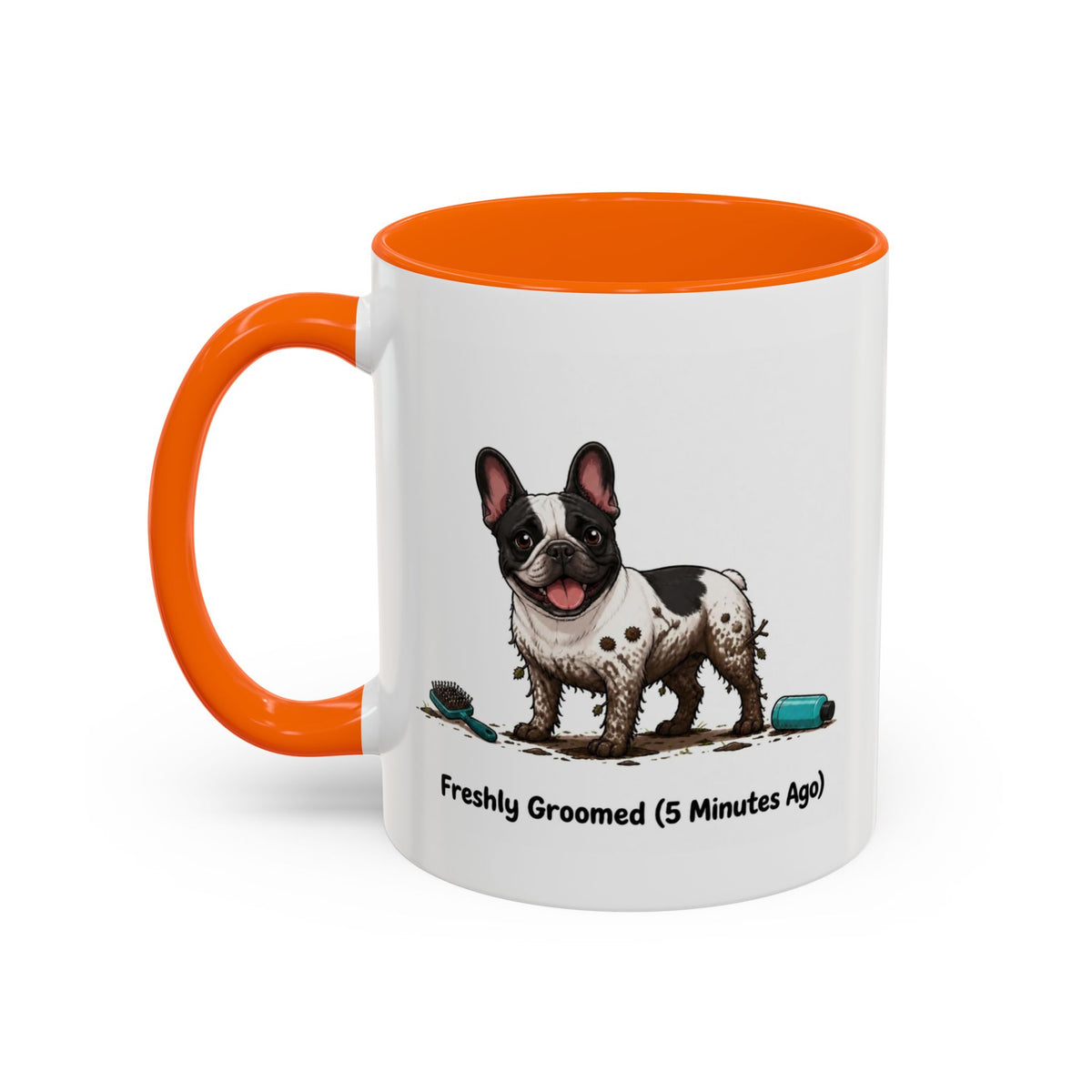 Freshly Groomed Mug - French Bulldog - Pied