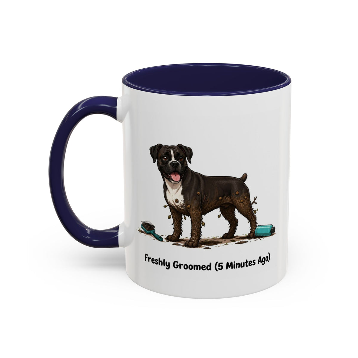 Freshly Groomed Mug - Boxer - Reverse Brindle