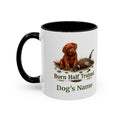 Personalised Fox Red Labrador Puppy Mug - Born Half Trained - Custom Dog Name, Pheasant Gun Dog Gift, 11oz