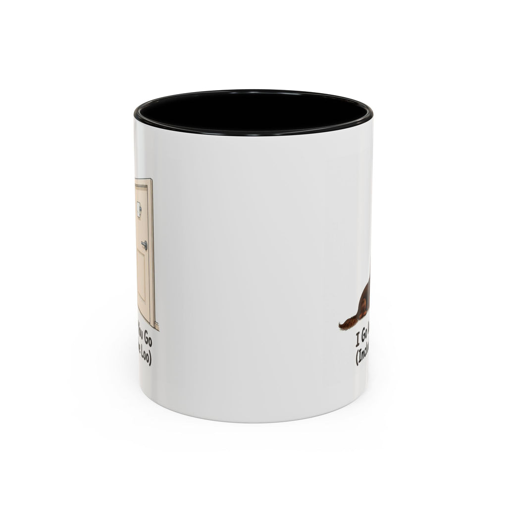 I Go Where You Go Mug - Mini Long Haired Dachshund - Chocolate & Tan