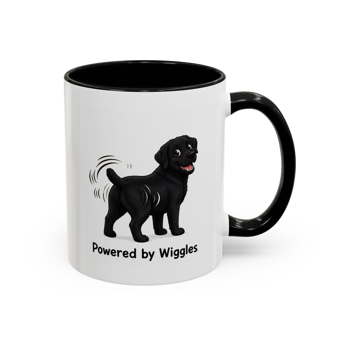 Powered by Wiggles Mug - Labrador - Black