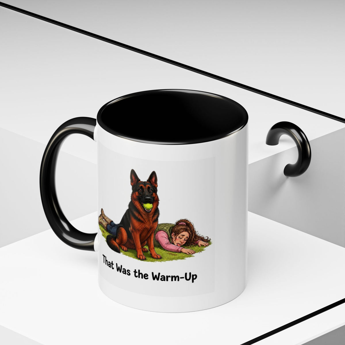 Warm-Up Mug - German Shepherd - Black & Red - Woman