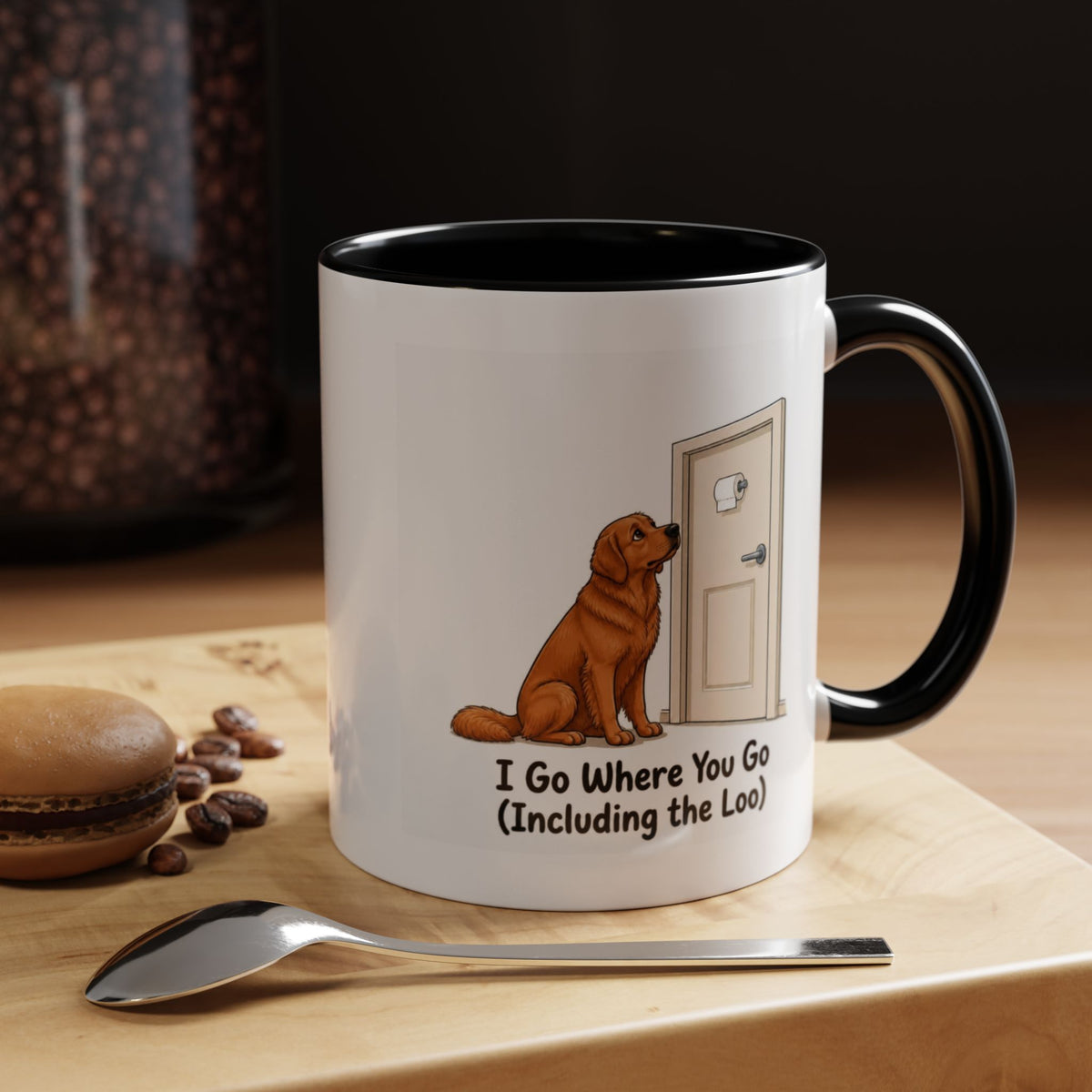 I Go Where You Go Mug - Golden Retriever - Dark Golden