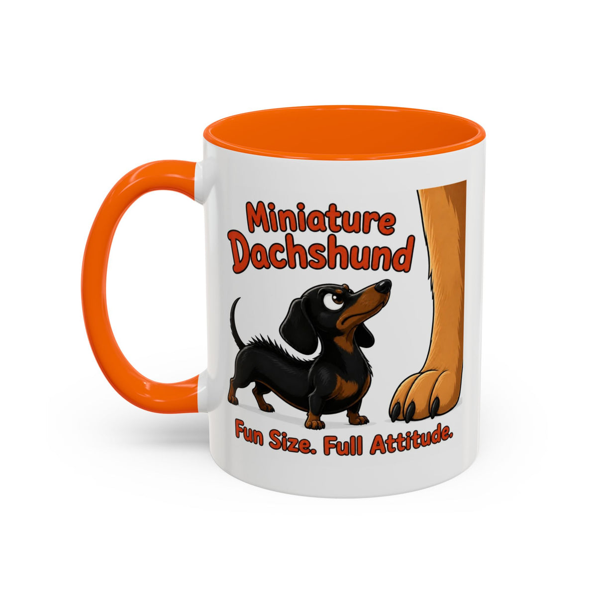 Fun Size Full Attitude Mug - Dachshund - Black & Tan