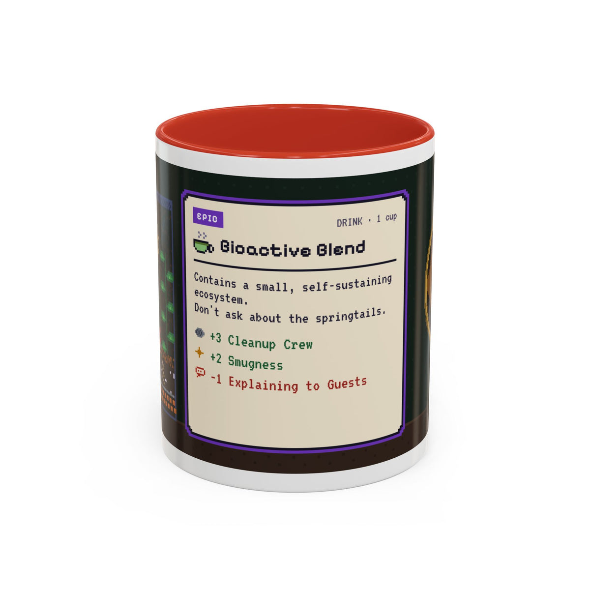 Bioactive Blend pixel art vivarium keeper mug, 11oz ceramic – view 10
