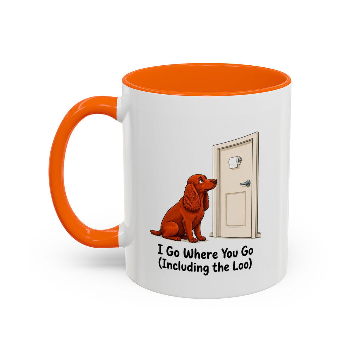 I Go Where You Go Mug - Cocker Spaniel - Red