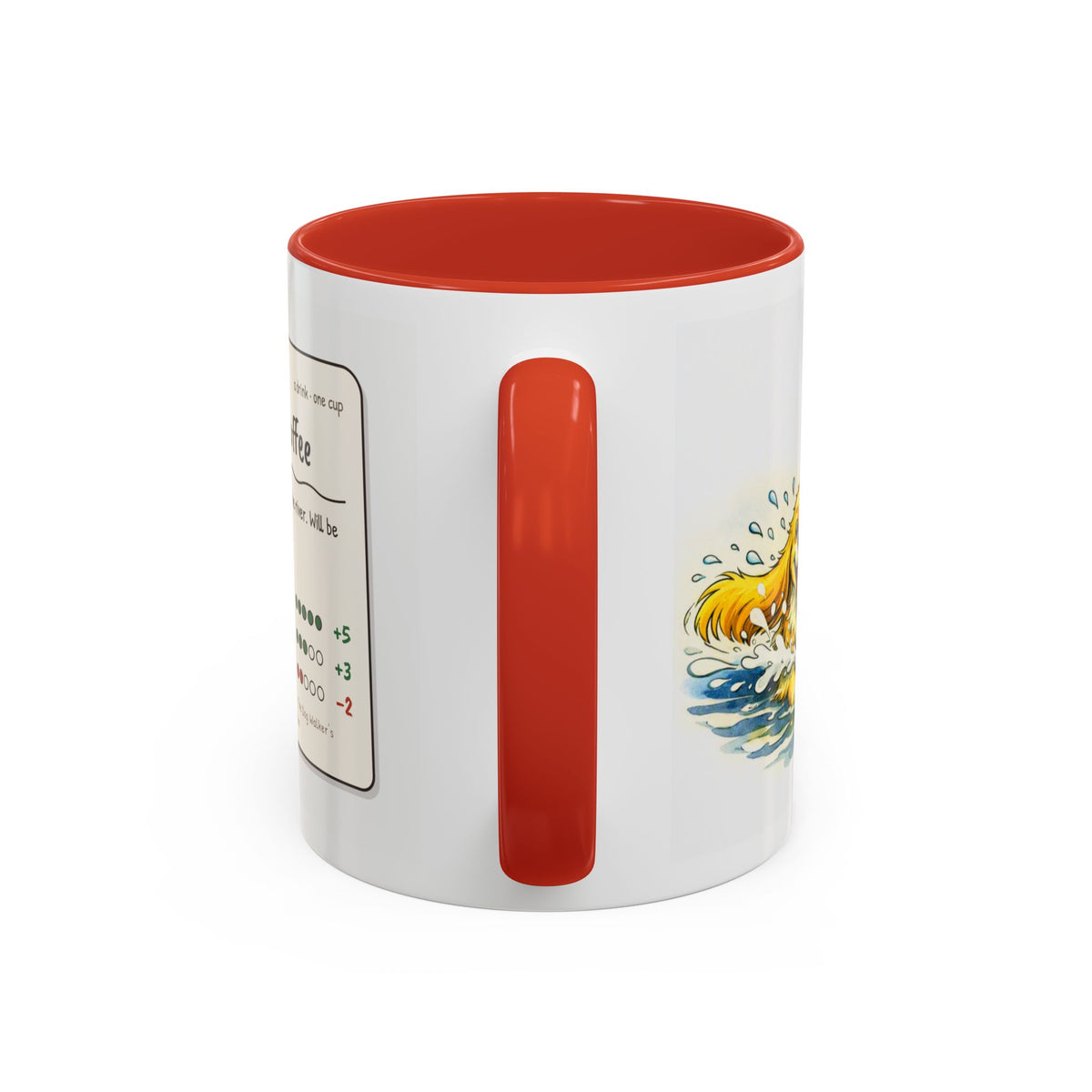 Funny lemon cocker spaniel mug, wet spaniel and car – view 7