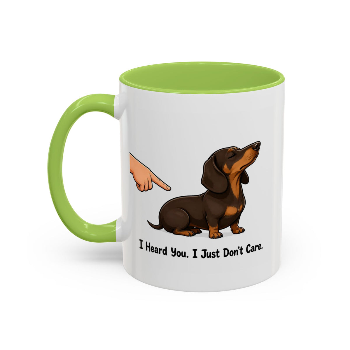 I Heard You Mug - Dachshund - Chocolate & Tan