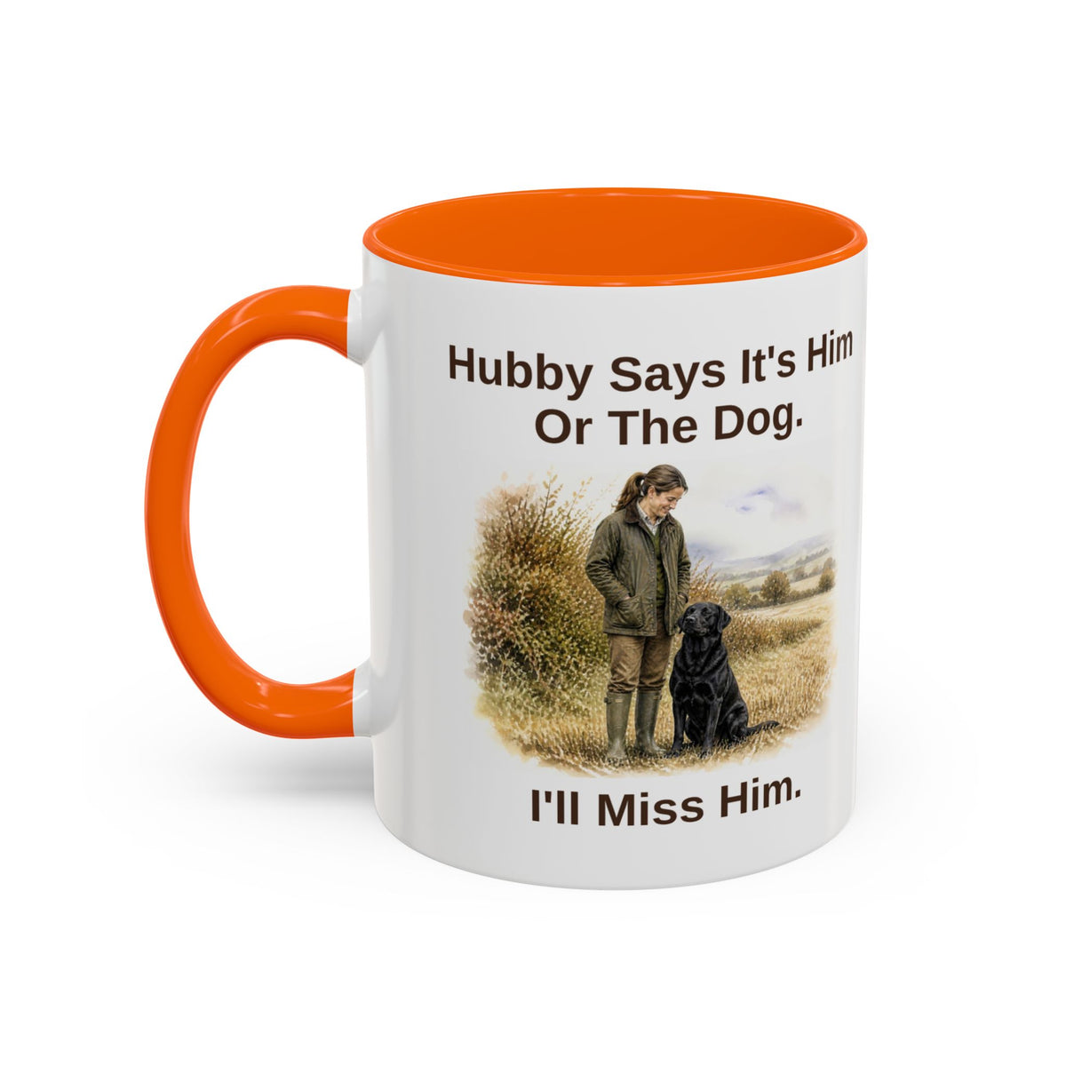 Hubby Says Mug - Labrador - Black - Brunette
