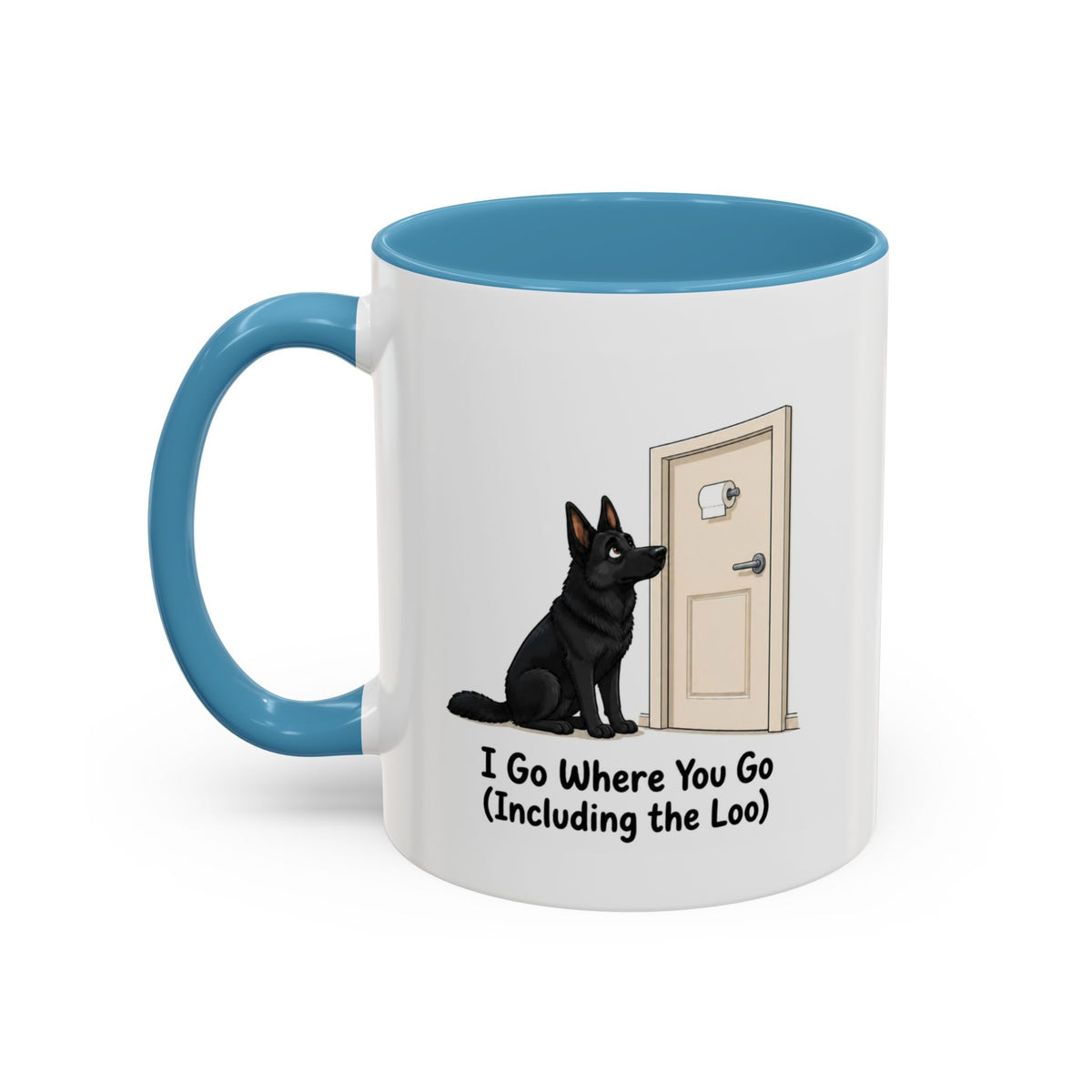 I Go Where You Go Mug - German Shepherd - Black