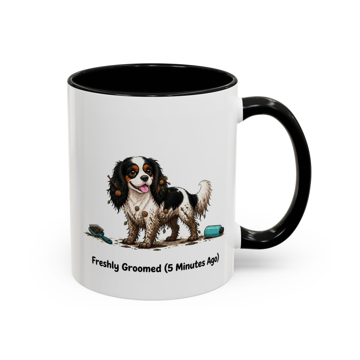 Freshly Groomed Mug - Cavalier King Charles Spaniel - Tricolour