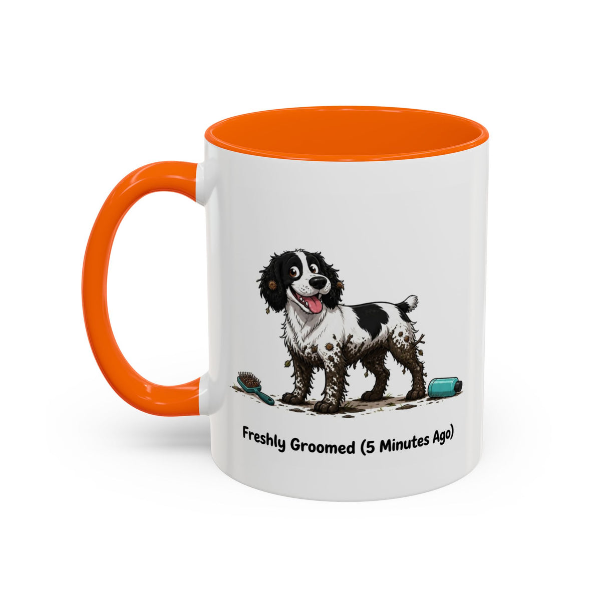 Freshly Groomed Mug - Springer Spaniel - Black & White
