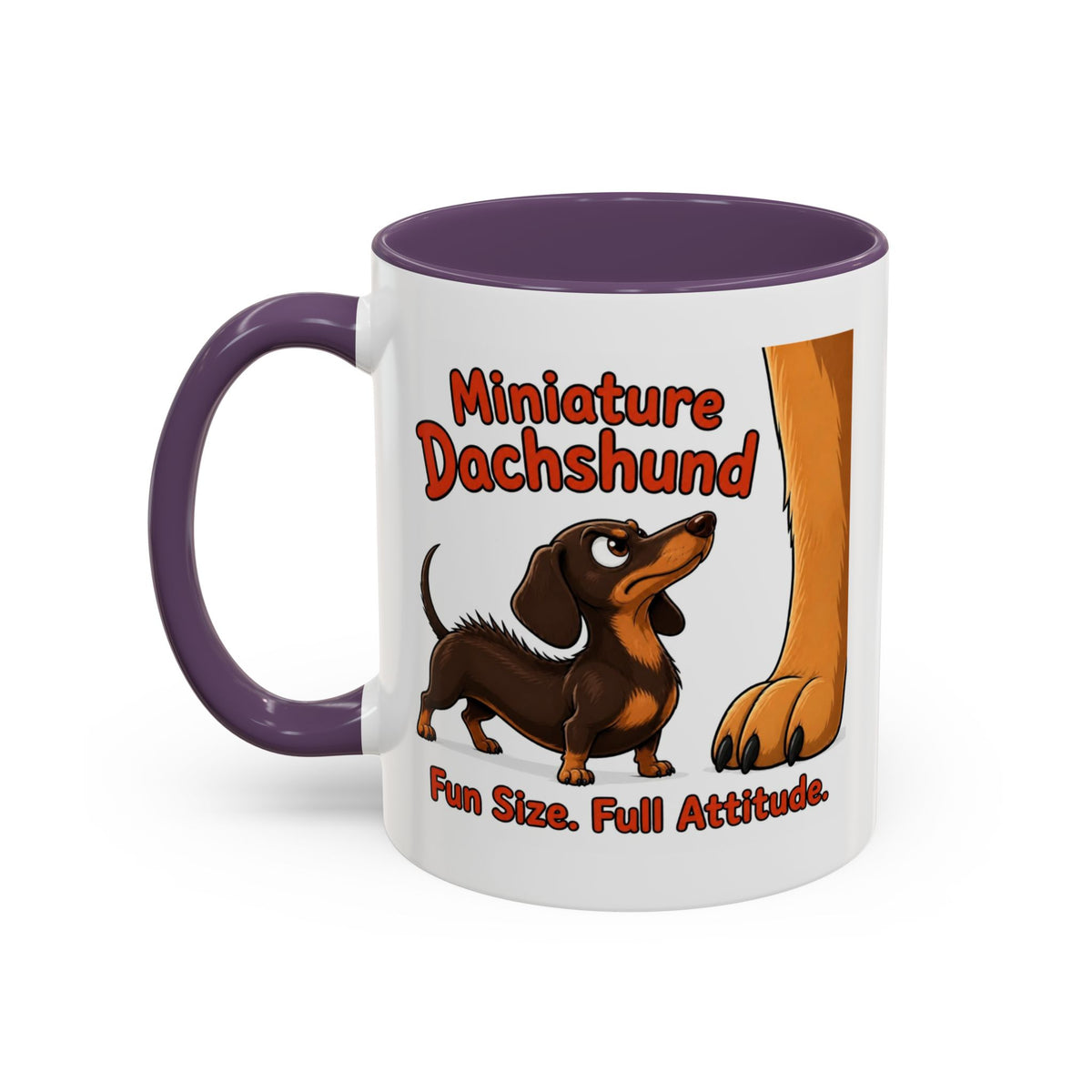 Fun Size Full Attitude Mug - Dachshund - Chocolate & Tan