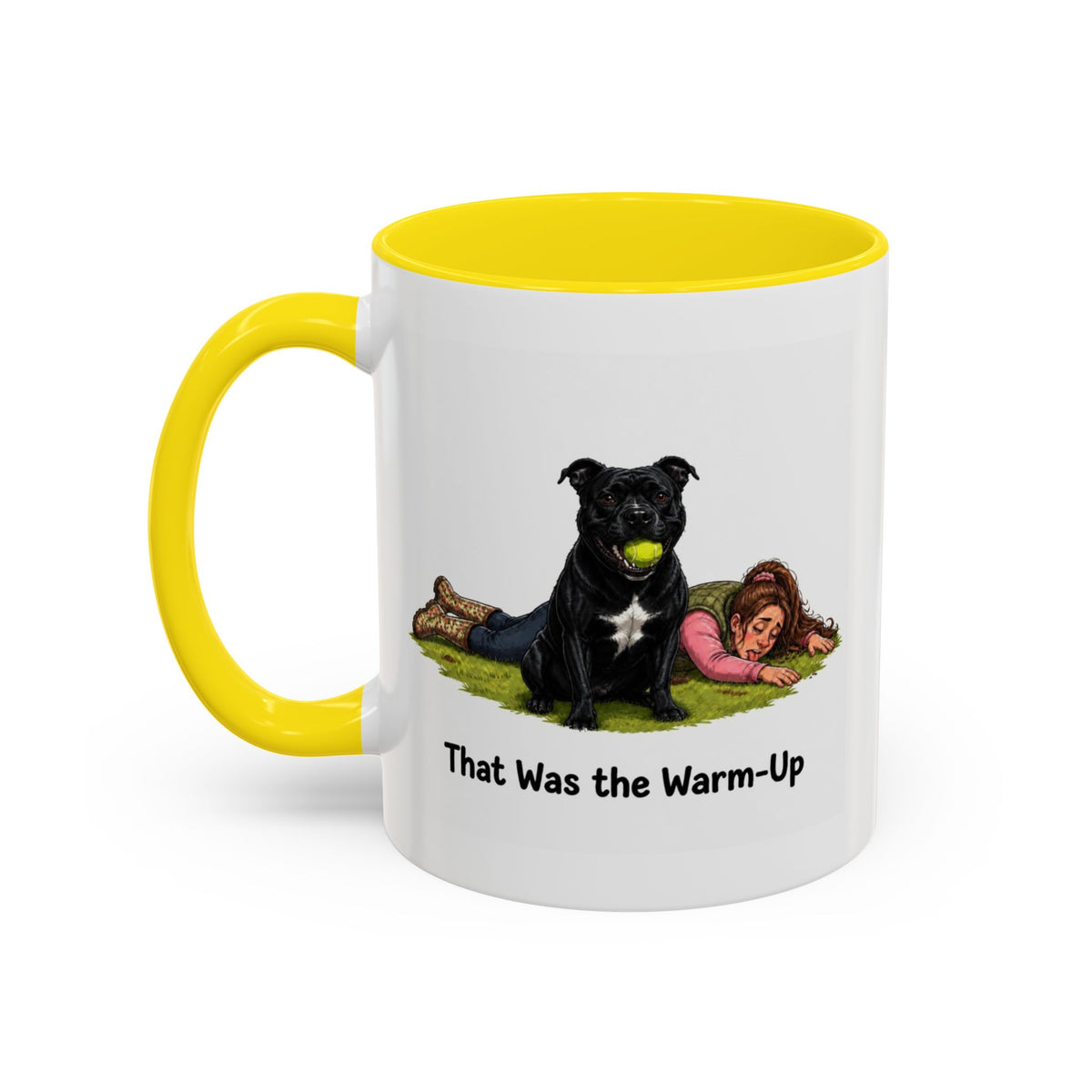 Warm-Up Mug - Staffordshire Bull Terrier - Black - Woman