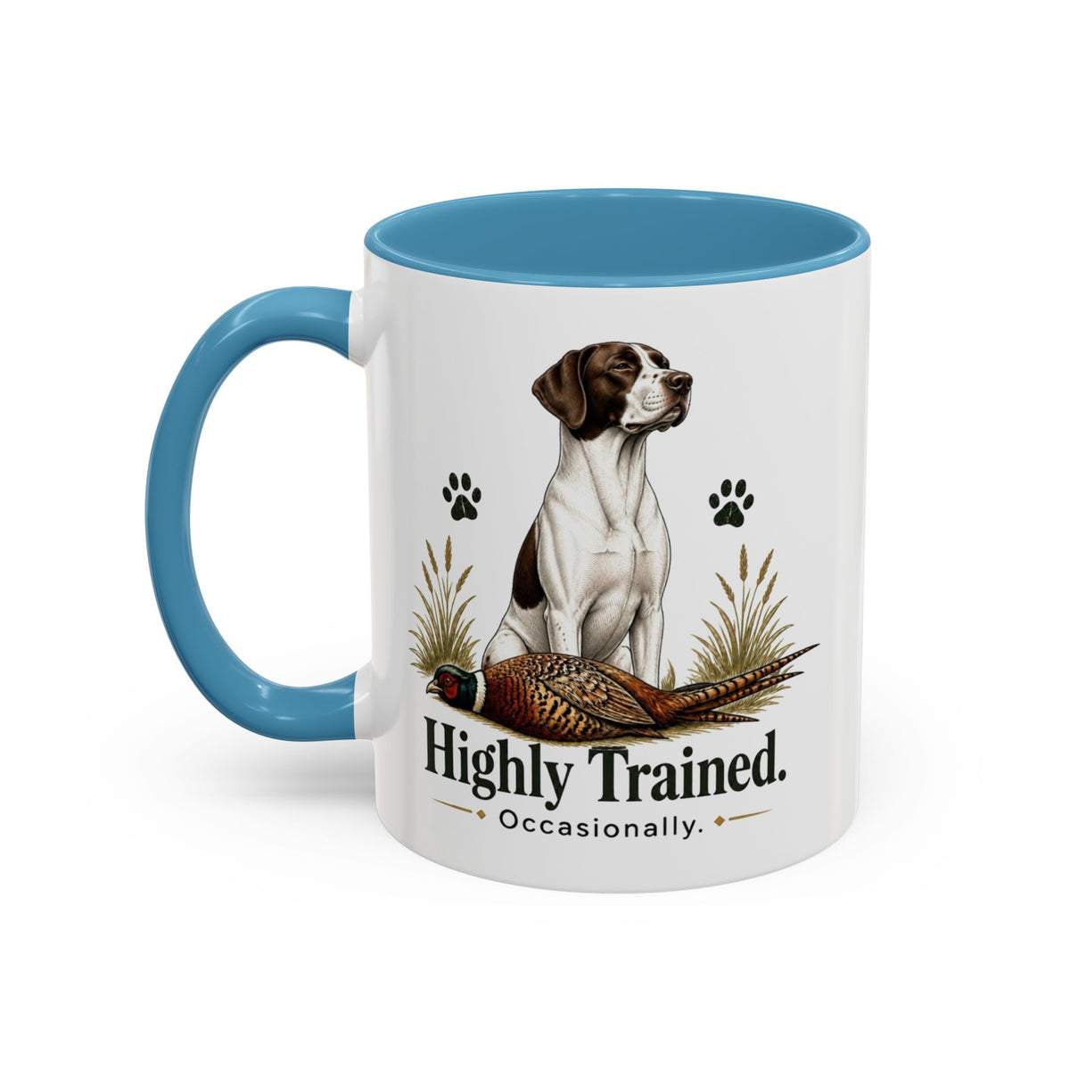 Funny English Pointer Mug - Highly Trained Occasionally, Gundog Owner Gift, Shooting Dog Lover Coffee Mug, 11oz