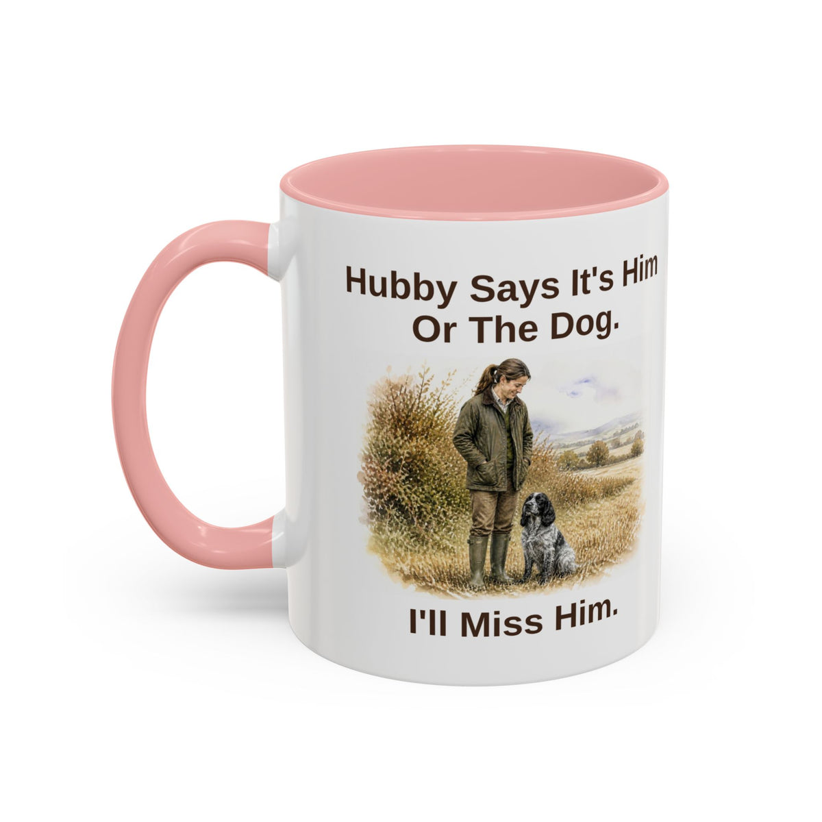 Hubby Says Mug - Cocker Spaniel - Blue Roan - Brunette