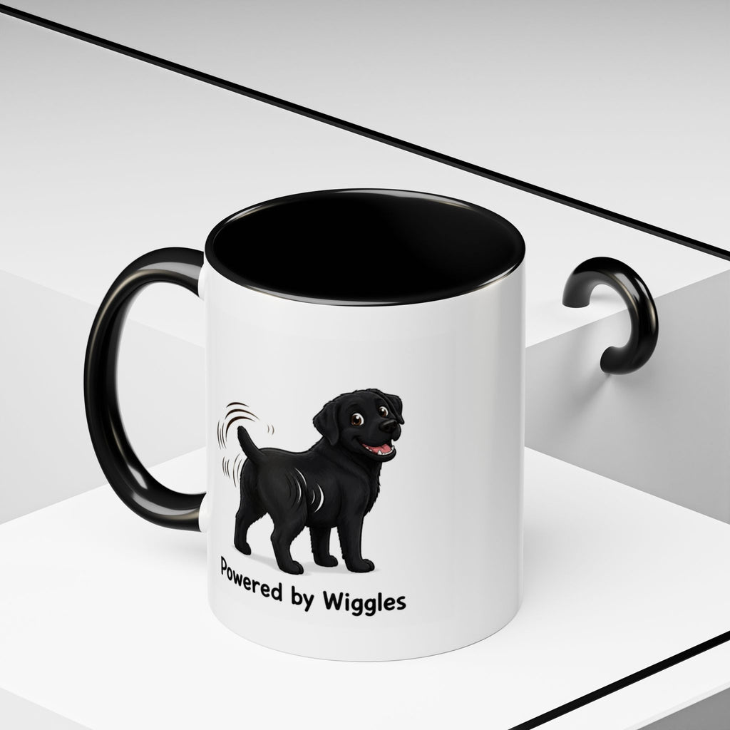 Powered by Wiggles Mug - Labrador - Black