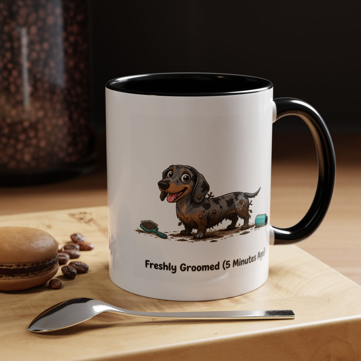 Freshly Groomed Mug - Mini Smooth Dachshund - Dapple