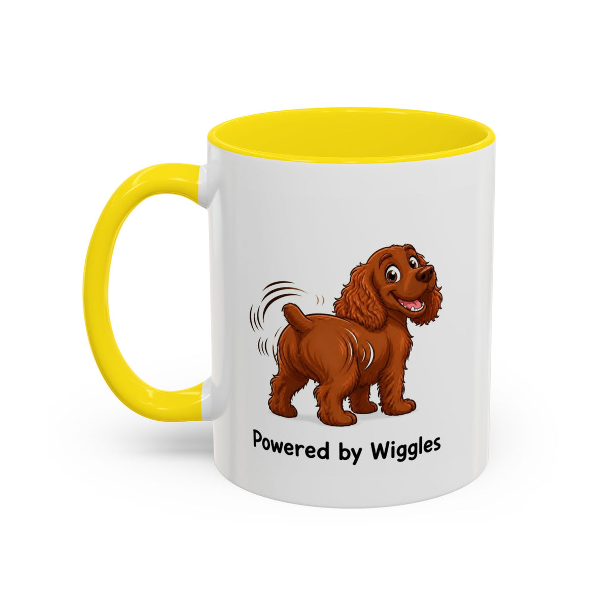 Powered by Wiggles Mug - Cocker Spaniel - Red