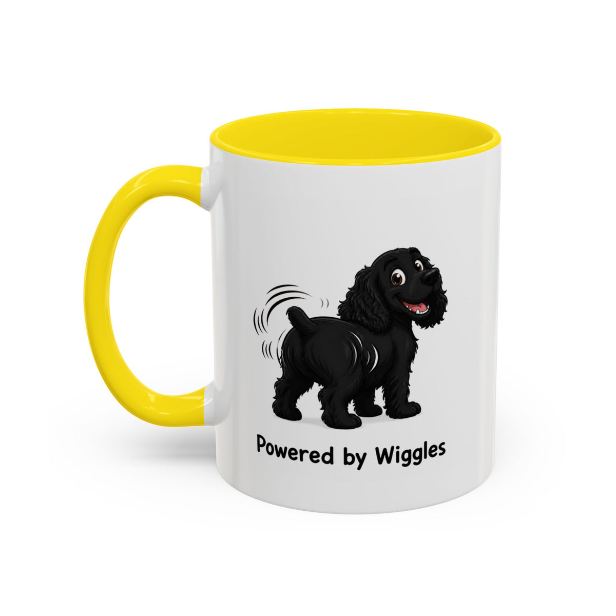 Powered by Wiggles Mug - Cocker Spaniel - Black