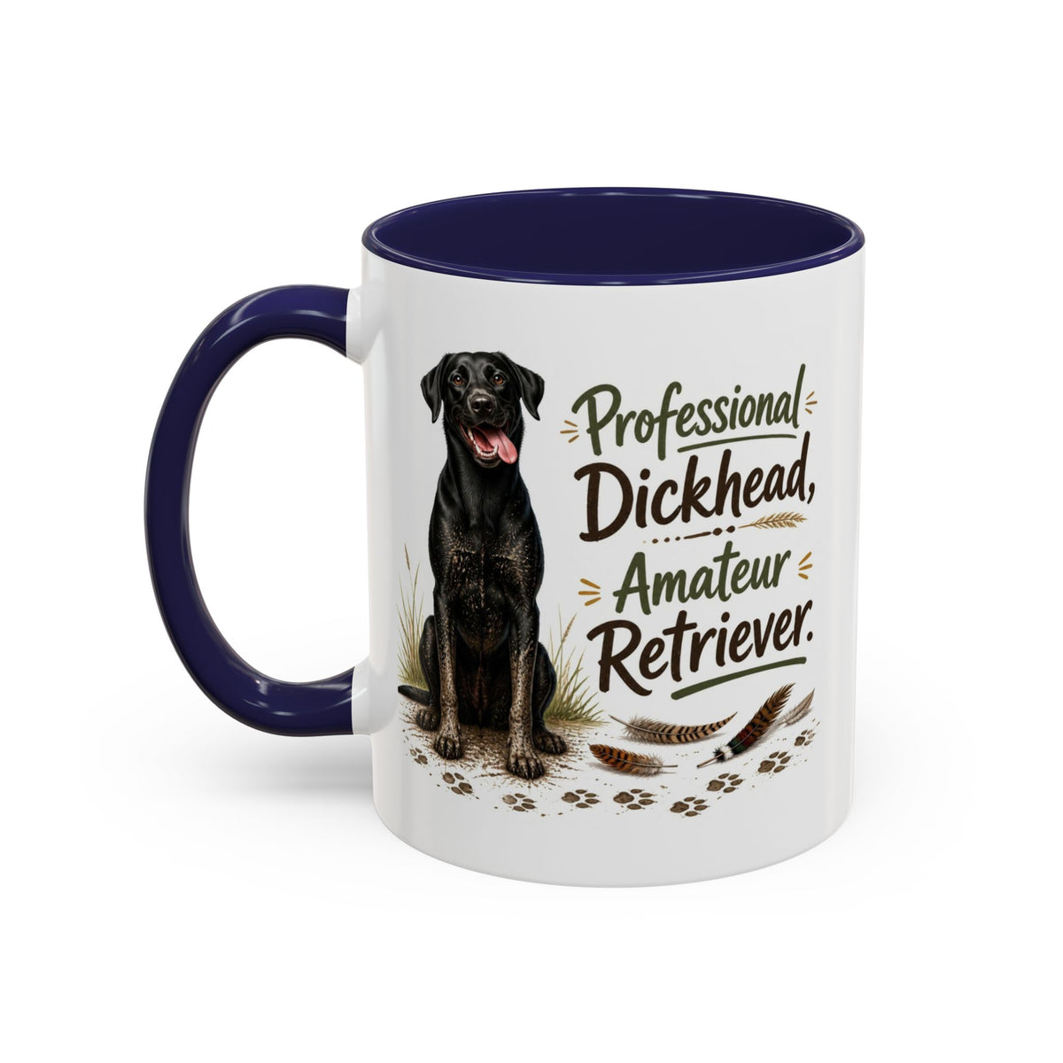 Funny Black Labrador Mug - Professional Dickhead, Amateur Retriever, Working Gun Dog Gift, Pheasant Shooting Mug, 11oz