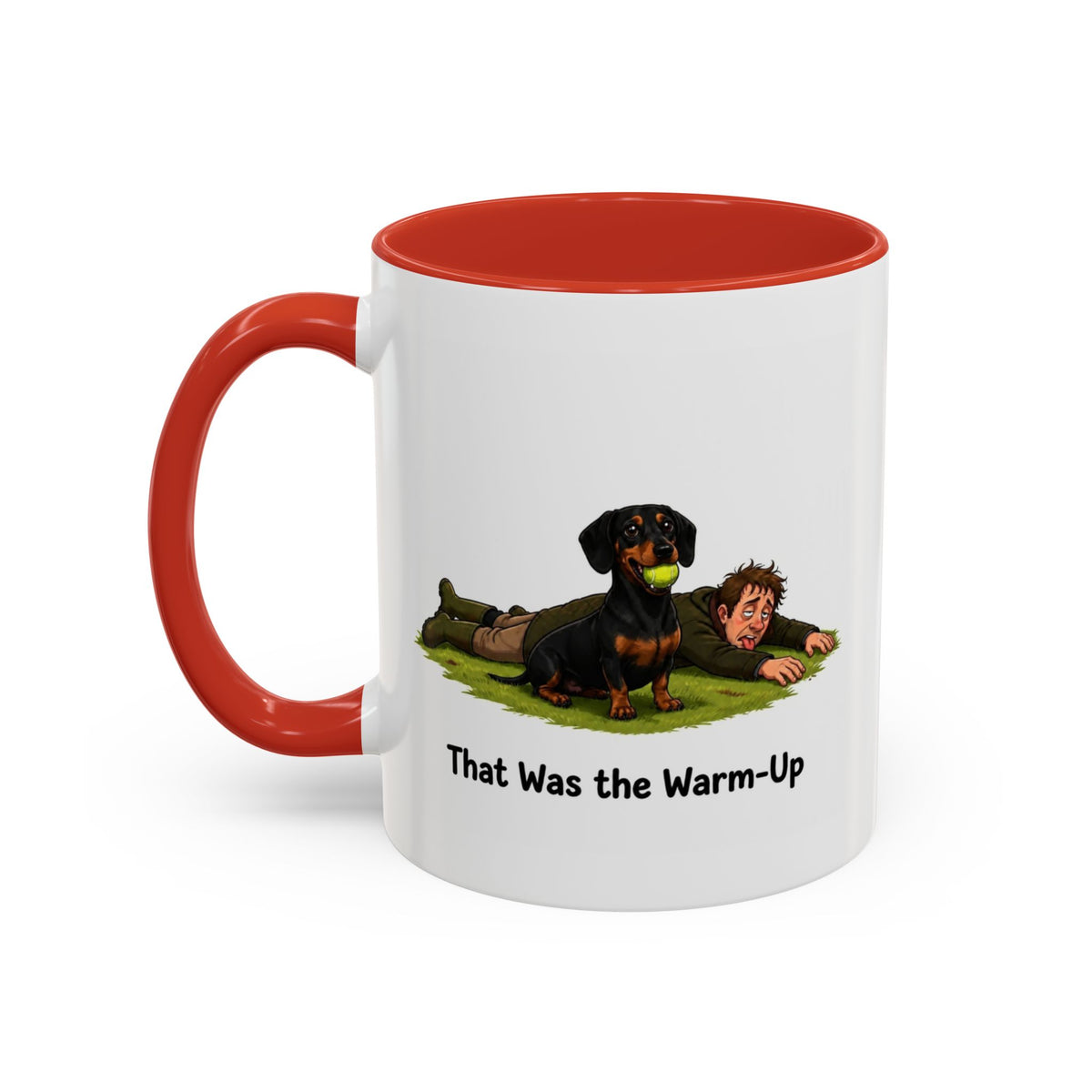 Warm-Up Mug - Mini Smooth Dachshund - Black & Tan - Man