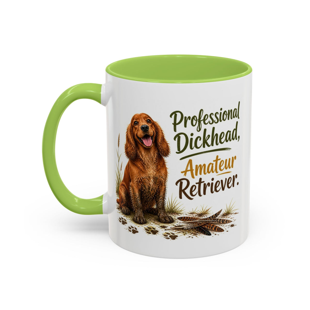Funny Red Cocker Spaniel Mug - Professional Dickhead, Amateur Retriever, Working Gun Dog Gift, Pheasant Shooting Mug, 11oz