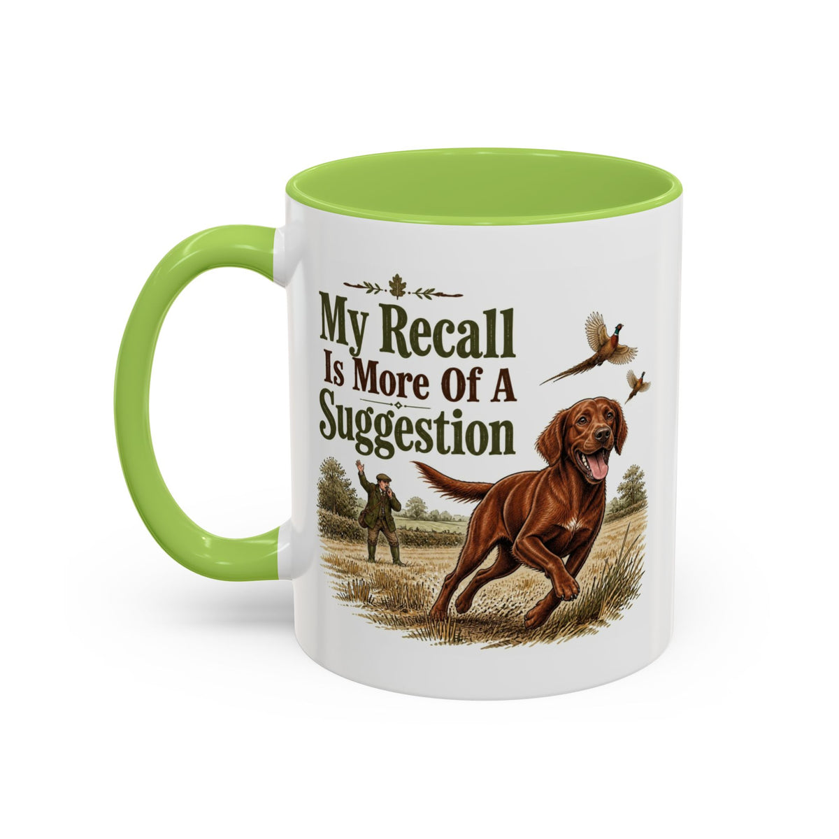 Funny Red Setter Mug - My Recall Is More Of A Suggestion, Working Gun Dog Gift, Pheasant Shooting Mug, 11oz
