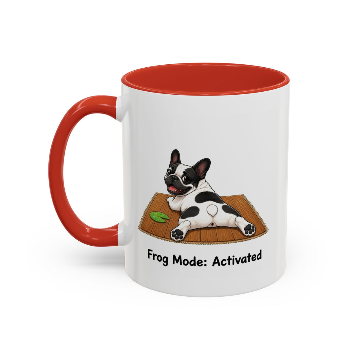 Frog Mode Mug - French Bulldog - Pied
