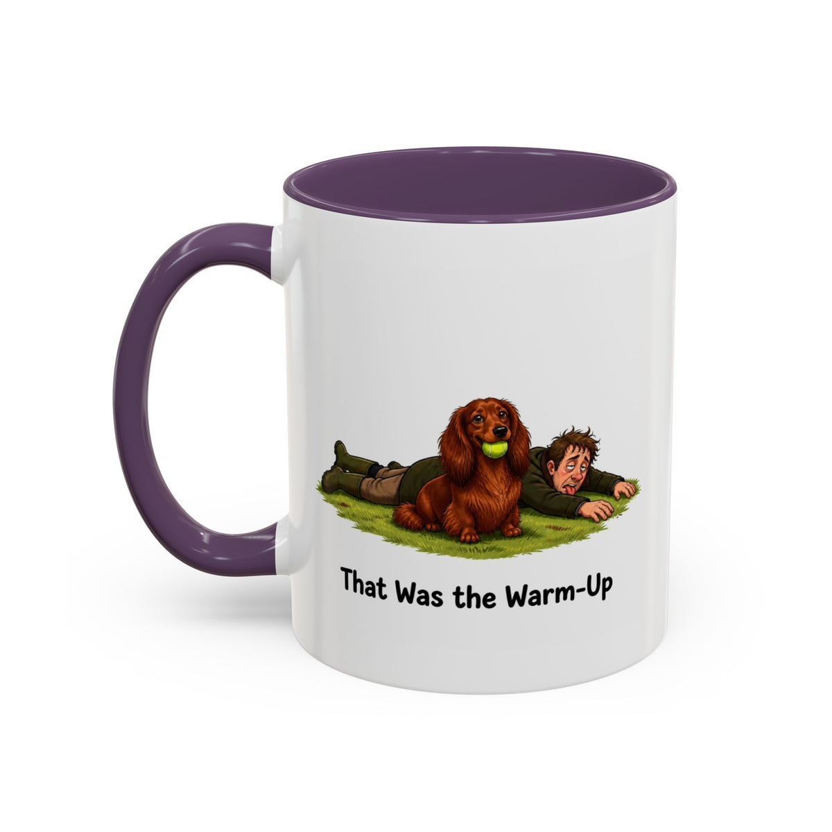 Warm-Up Mug - Mini Long Haired Dachshund - Red - Man