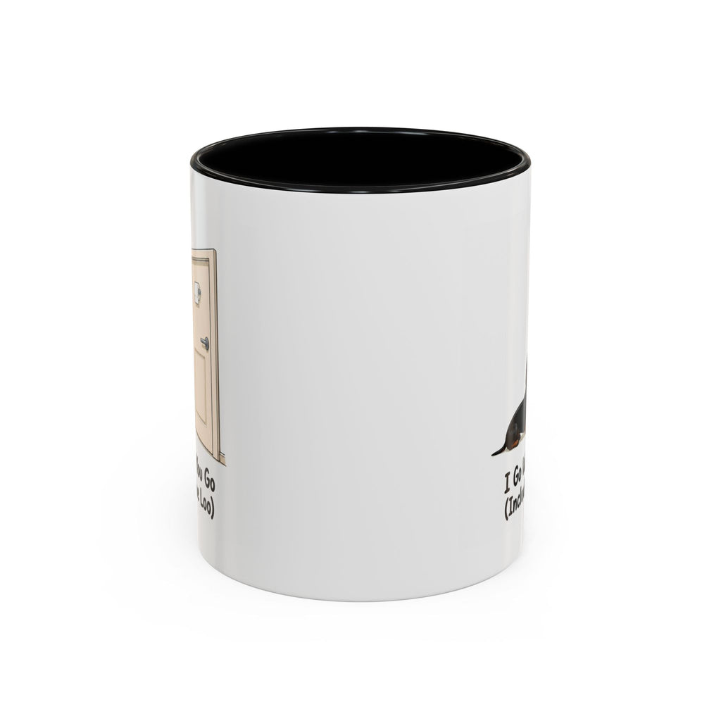 I Go Where You Go Mug - Mini Smooth Dachshund - Black & Tan