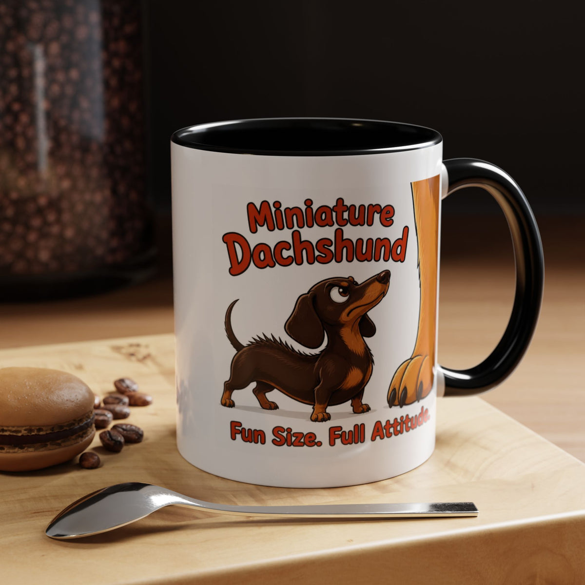 Fun Size Full Attitude Mug - Dachshund - Chocolate & Tan