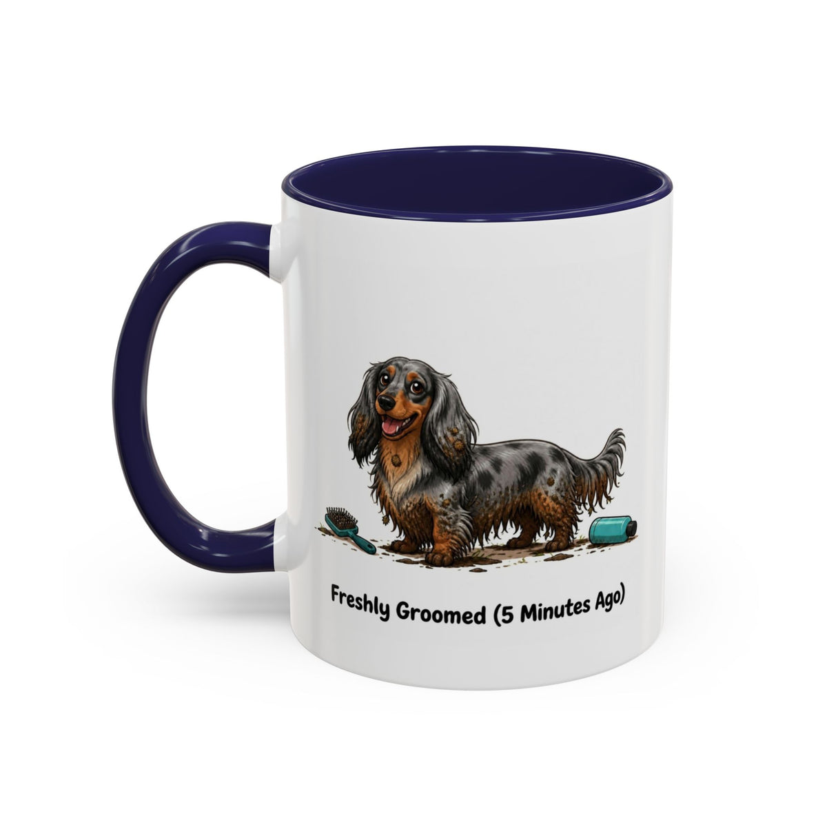 Freshly Groomed Mug - Mini Long Haired Dachshund - Dapple