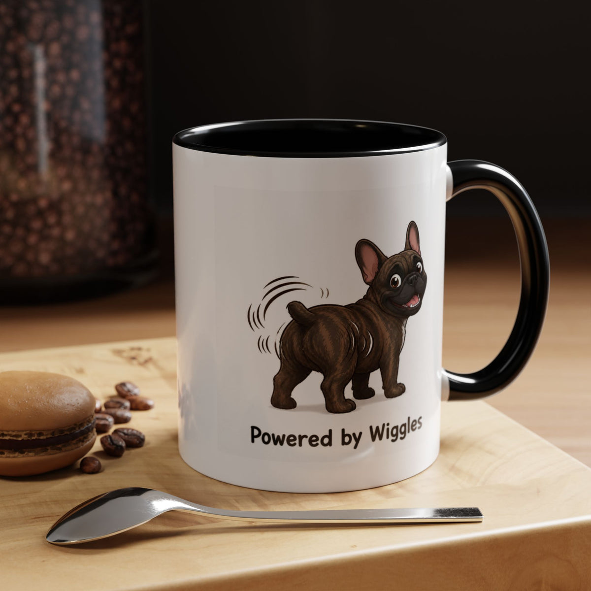 Powered by Wiggles Mug - French Bulldog - Brindle