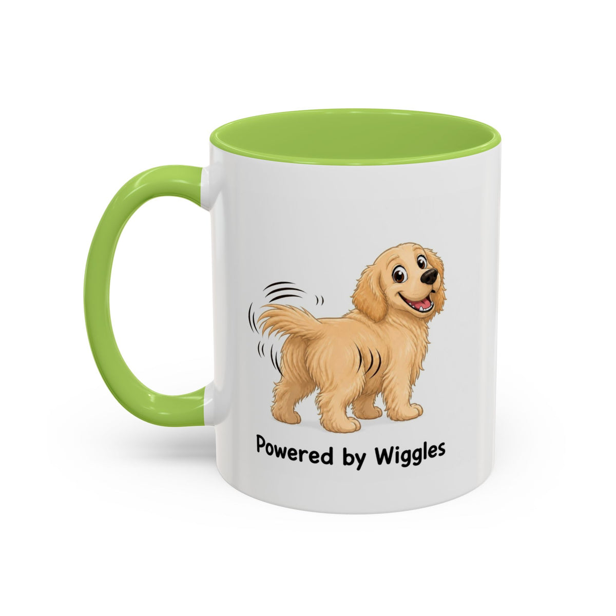 Powered by Wiggles Mug - Golden Retriever - Light Golden