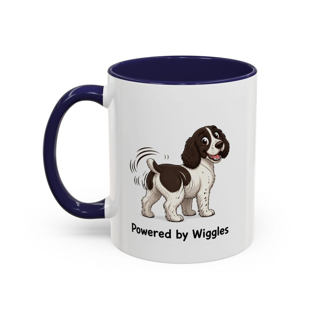 Powered by Wiggles Mug - Springer Spaniel - Liver & White