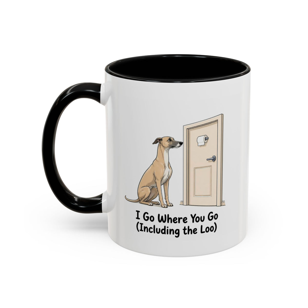 I Go Where You Go Mug - Whippet - Fawn