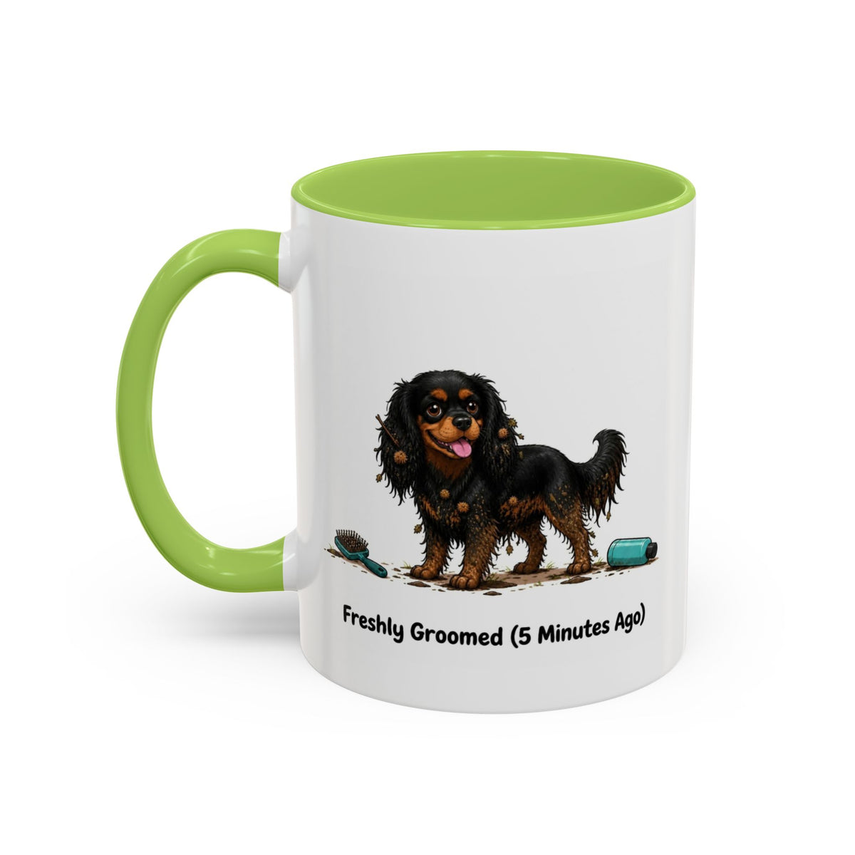 Freshly Groomed Mug - Cavalier King Charles Spaniel - Black & Tan