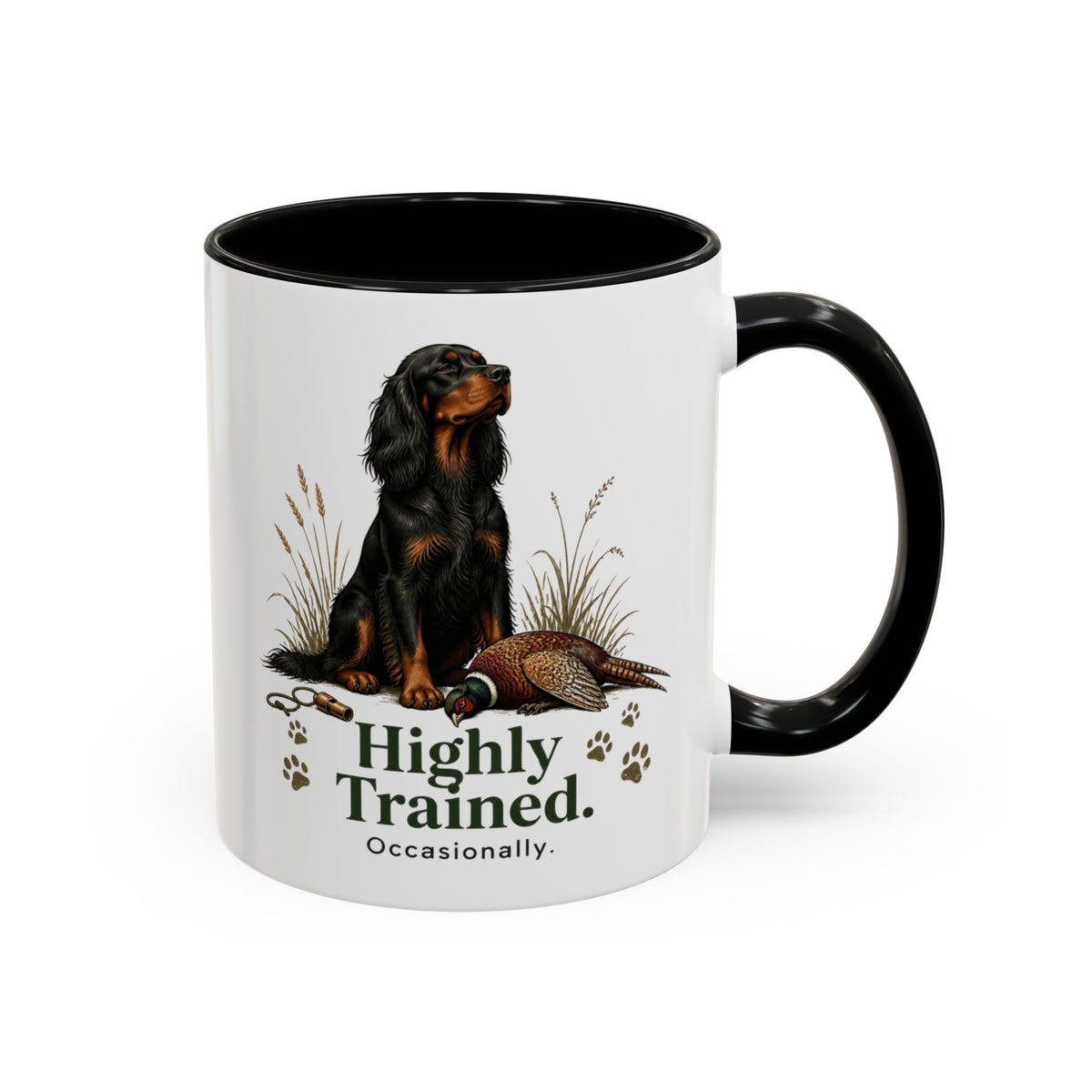 Funny Gordon Setter Mug - Highly Trained Occasionally, Gundog Owner Gift, Shooting Dog Lover Coffee Mug, 11oz