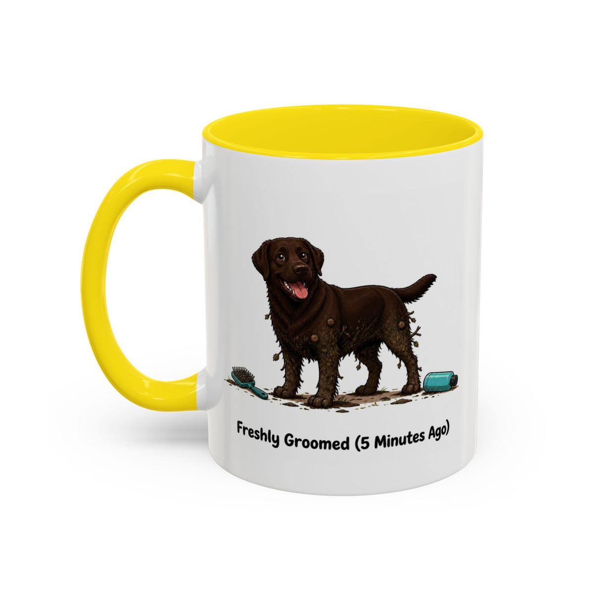 Freshly Groomed Mug - Labrador - Chocolate