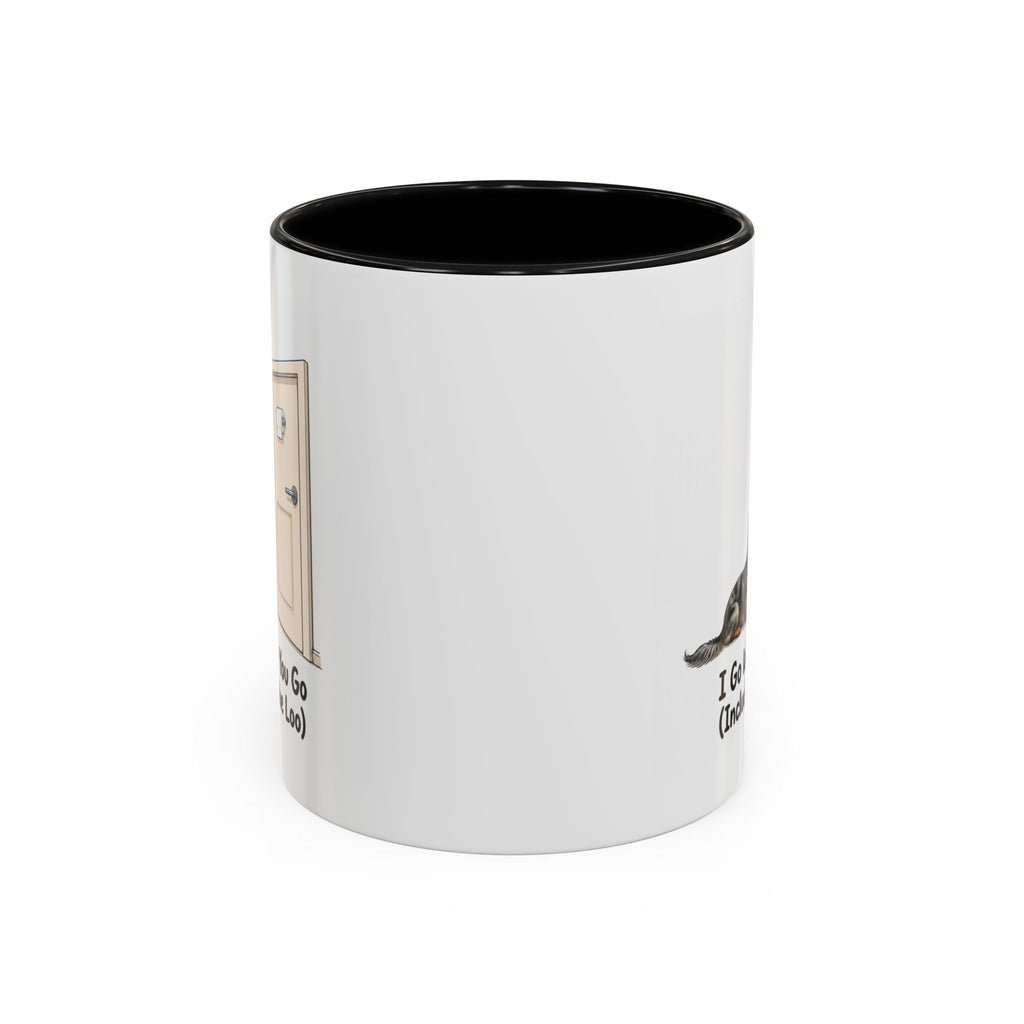 I Go Where You Go Mug - Mini Long Haired Dachshund - Dapple