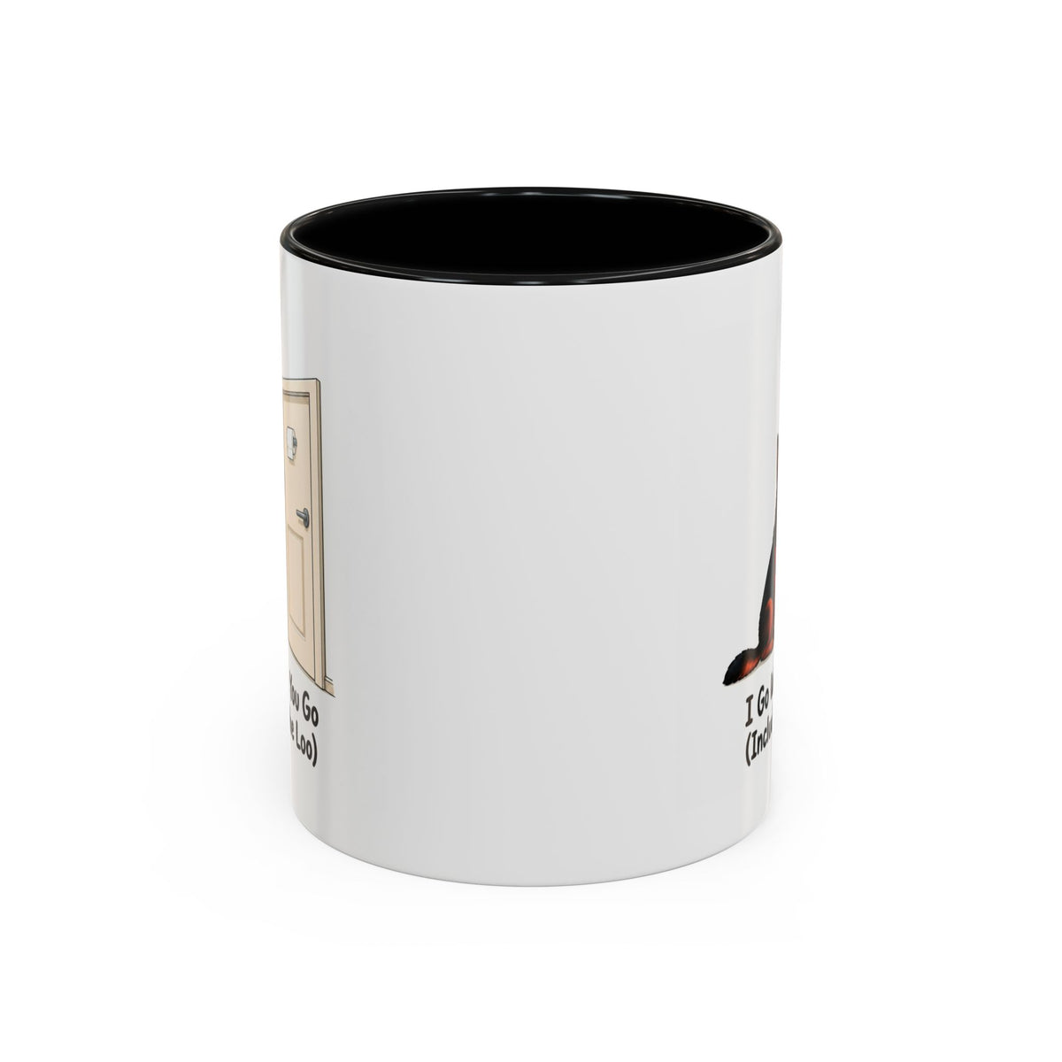 I Go Where You Go Mug - German Shepherd - Black & Red