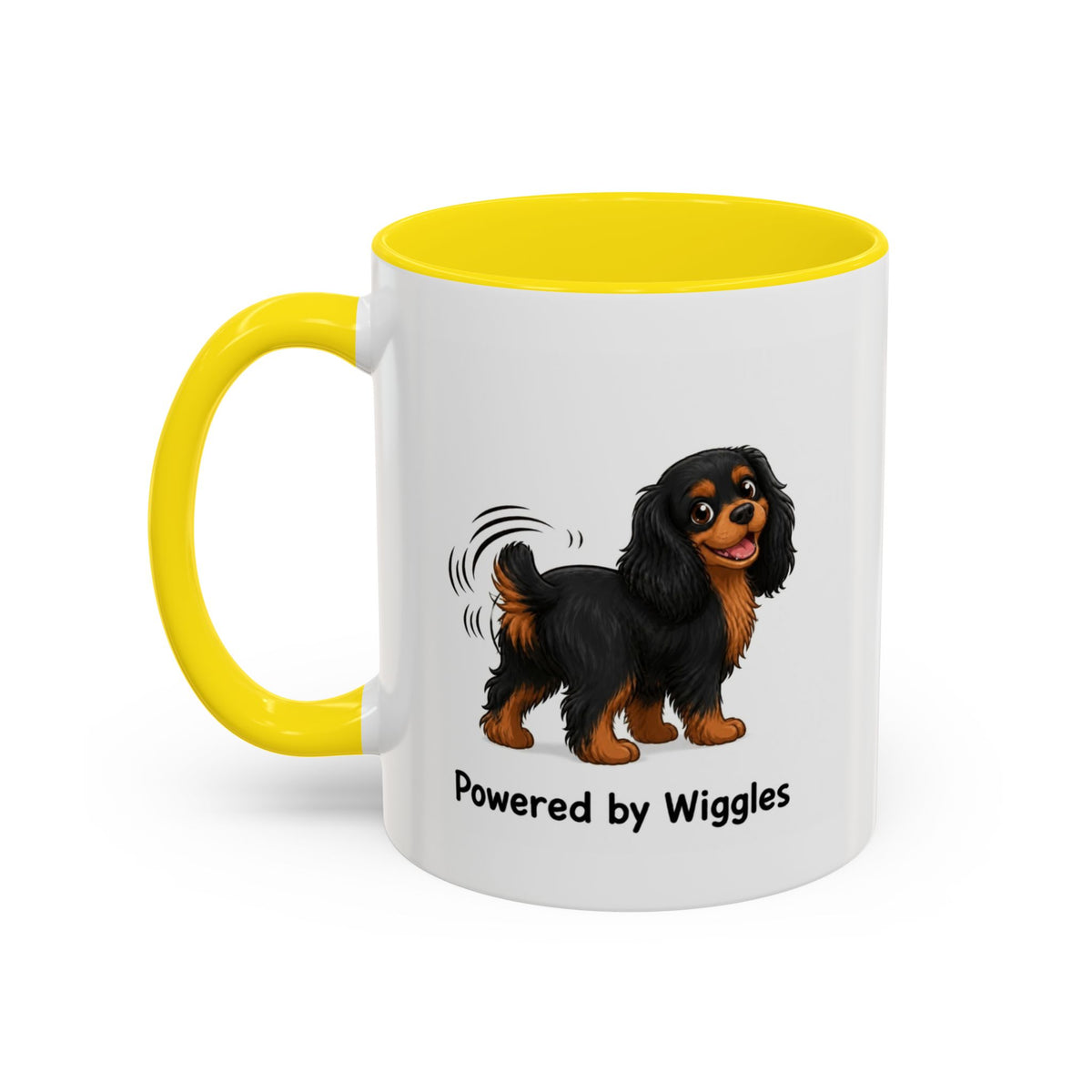 Powered by Wiggles Mug - Cavalier King Charles Spaniel - Black & Tan