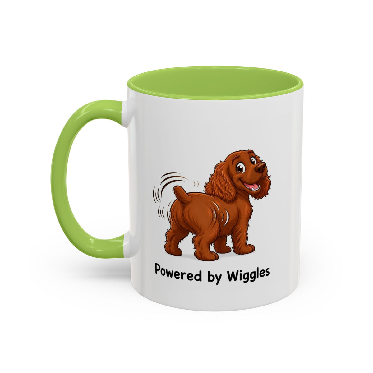 Powered by Wiggles Mug - Cocker Spaniel - Red