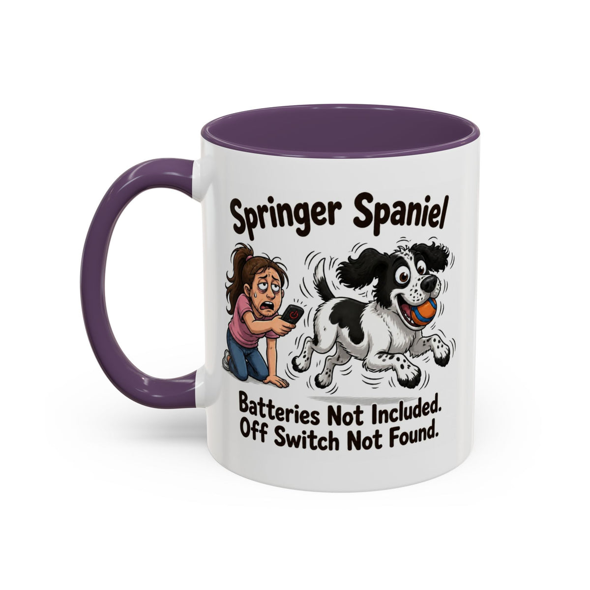 Off Switch Mug - Springer - Black & White - Woman