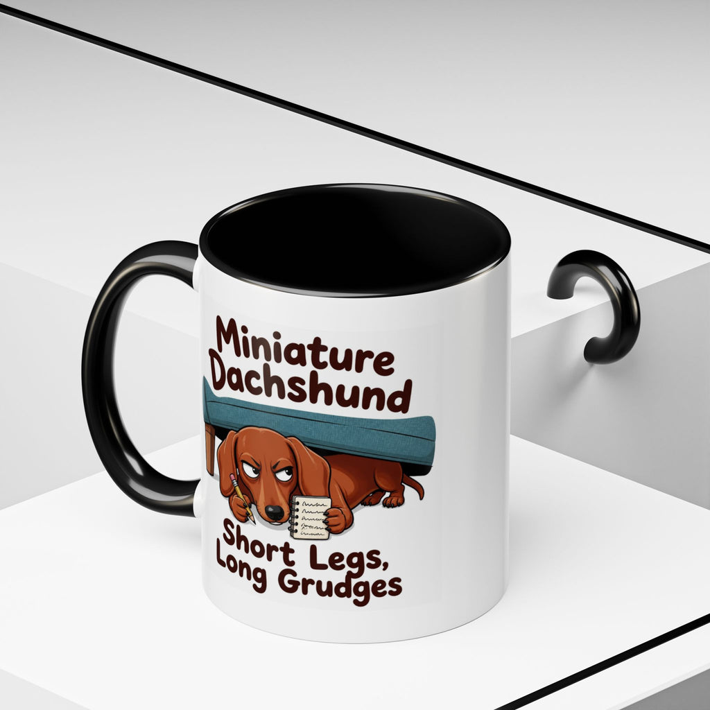 Short Legs Long Grudges Mug - Dachshund - Red