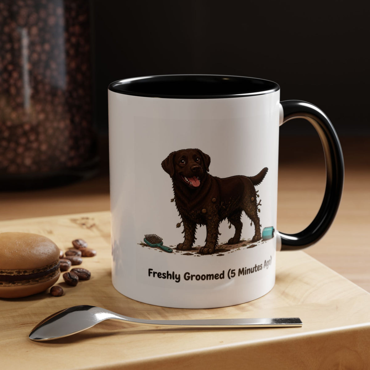 Freshly Groomed Mug - Labrador - Chocolate
