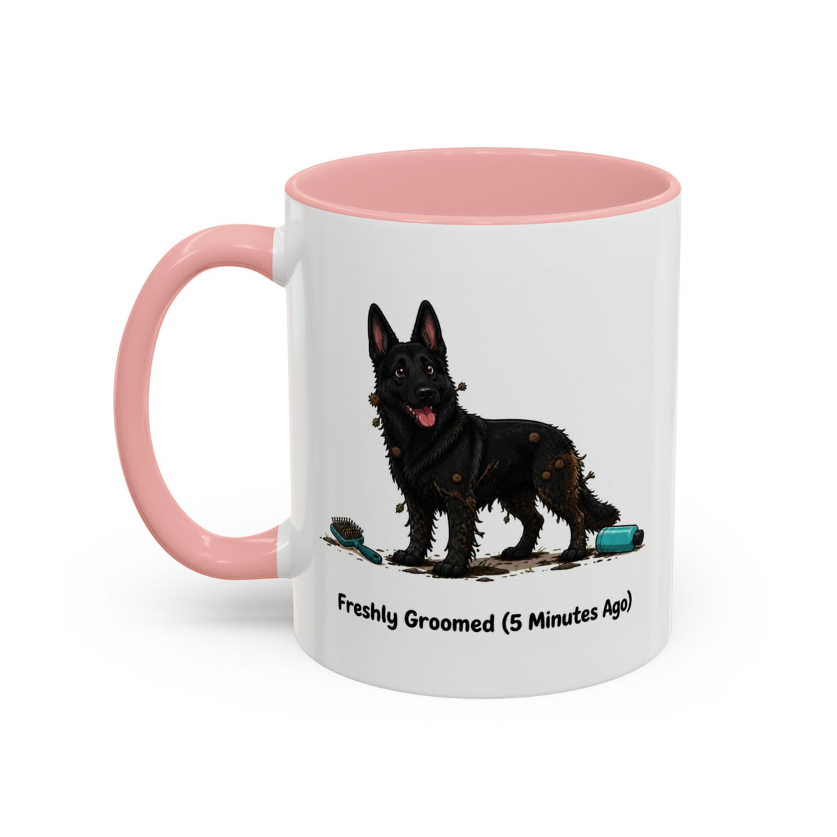 Freshly Groomed Mug - German Shepherd - Black