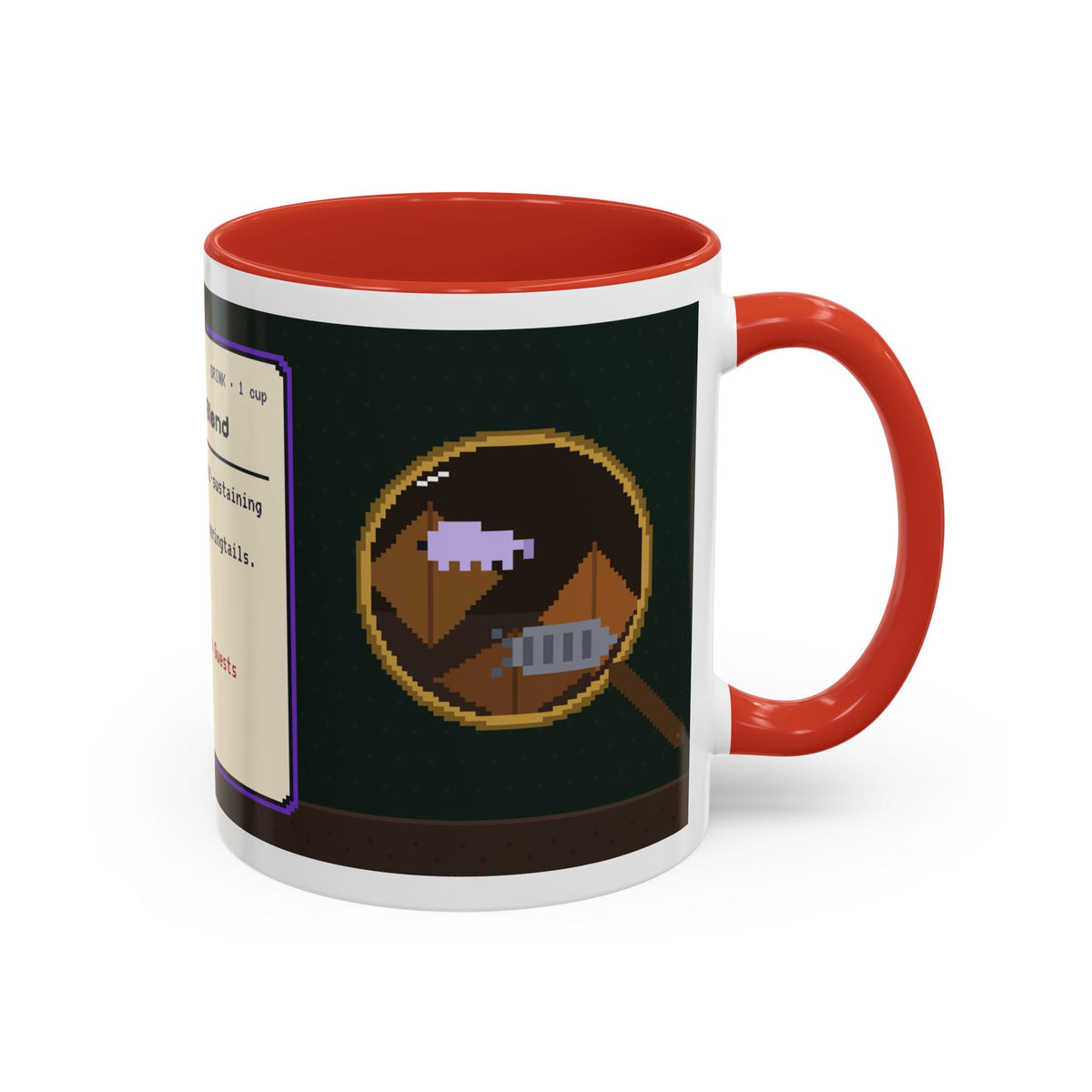 Bioactive Blend pixel art vivarium keeper mug, 11oz ceramic – view 2