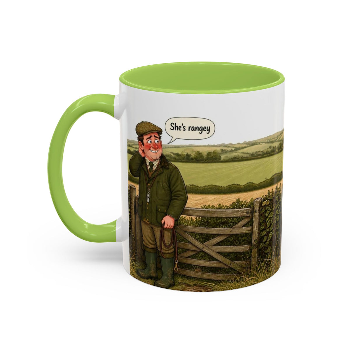 Funny Black Labrador Mug - She's Rangey, Working Gun Dog Gift, Dog Recall Mug, 11oz